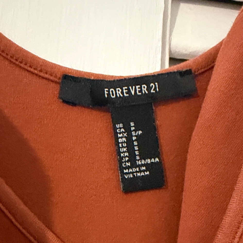 Spaghetti Strap Rust Bodysuit - image 2